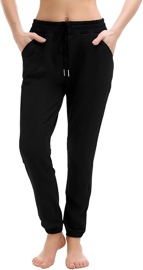 Ludomi Women's Joggers - Comfortable Drawstring Sweatpants with Pockets for Lounging & Workouts