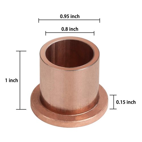 10L0L Golf Cart Flanged Spindle Bronze Bushing, King Pin Steering Knuckle Bushing Kit for Club Car Precedent 2004-Up OEM# 102288201, 102288401