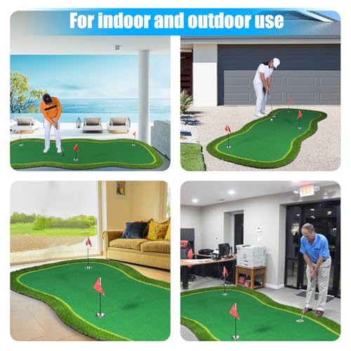 BOBURN 5x12ft Golf Putting Green Mat - Indoor/Outdoor Practice Training Surface