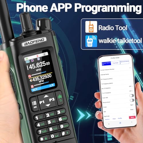 Long Range 10W Handheld Ham Radio with GPS NOAA Weather Receiver & USB-C Charging