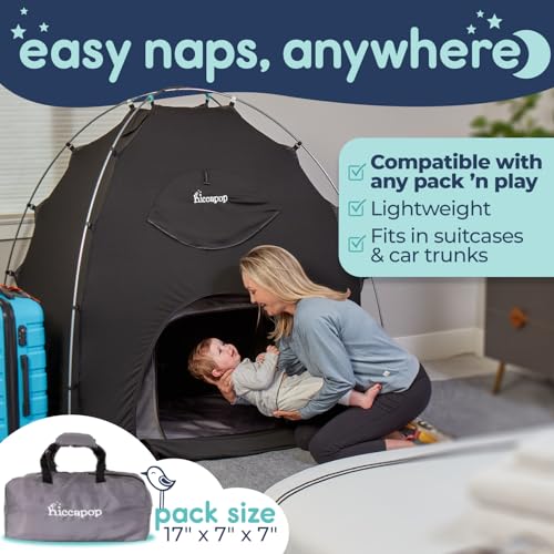 Hiccapop Shadow Blackout Tent for Pack and Play, Blocks 99% of Light