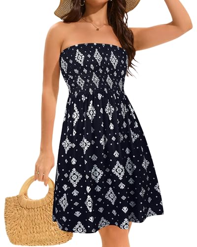 Summer Casual Beach Dress for Women - Strapless Tube Sundress