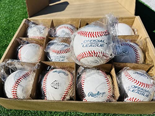 Rawlings Practice Baseballs 1 Dozen, Full-Grain Leather Cover, Composite Core