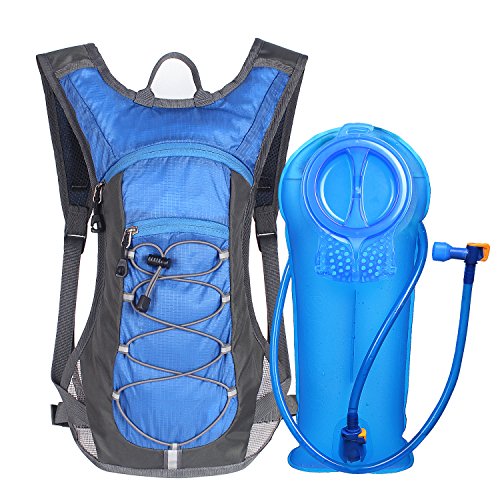 Unigear Hydration Pack Backpack with 2L Water Bladder - Blue for Hiking & Cycling