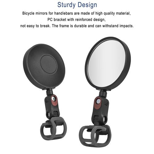 SKERTS Scooter Rear View Mirrors for Ninebot Black Rearview Mirrors Universal Fit for MAX G3, G30P, G2, G65, E3, E2 Plus II, E2 Pro, E2 Plus Scooter Accessories 2PCS