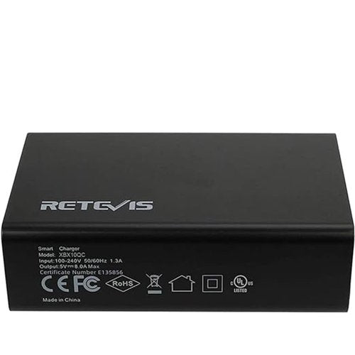 Retevis 5-Port USB Wall Charger Radio Charging Station Compatible with RT68 RB28 RT19 RT22P NR10 RT18 RT22S H777 RB89 RT86 RT45P RB29 Baofeng Cobra HYT Walkie Talkies and iPhone (1 Pack)