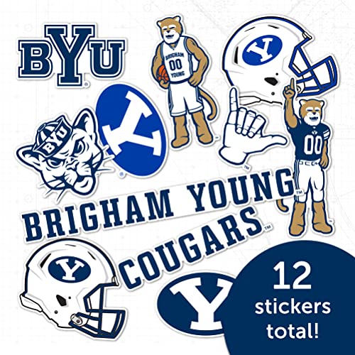 BYU Cougars Sticker Decal 8.5x11 Inches - College Spirit Vinyl Sheet
