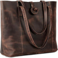 Vintage Crafts Buffalo Leather Tote Bag - Genuine Leather Handbag & Shopper Purse