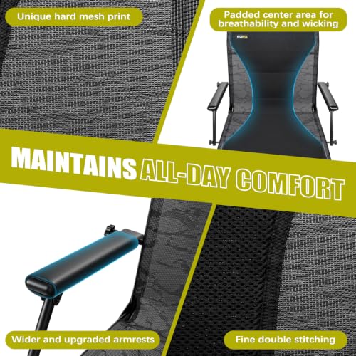 Heavy-Duty Swivel Hunting Chair 400lbs Capacity Silent Ground Seat
