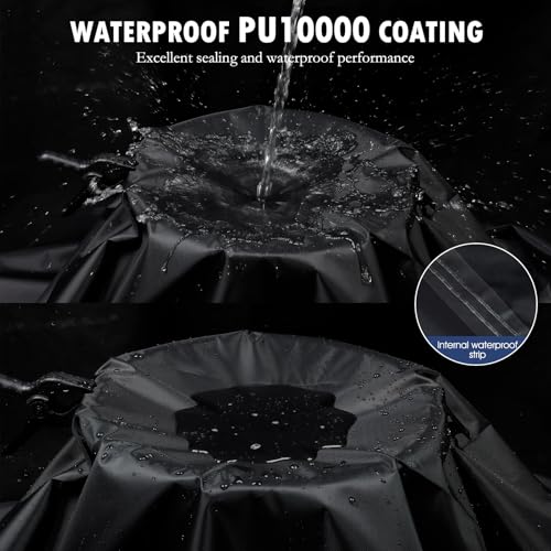 Lanlelin 900D Waterproof Boat Cover 14'1"-17' Heavy Duty Marine Tarp