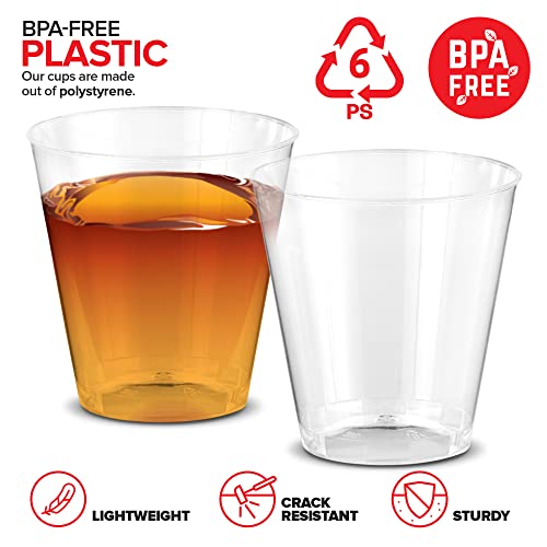 2000 Pack 1.5 oz Clear Plastic Disposable Shot Glasses for Jello Shots & Party Use