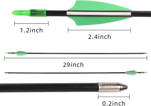 LWANO 28" Fiberglass Arrows - Durable Archery Target Arrows with Blunt Tips for Kids & Beginners | Pack of 12