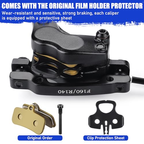 TOBWOLF Upgraded Hydraulic Disc Brake Set - Four Piston MTB Bike Brake Kit