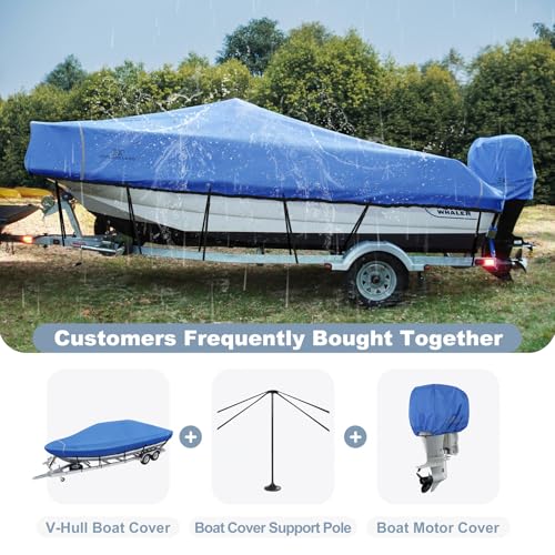 Explore Land Waterproof Boat Cover - 14'-16' Length, 76" Beam, Blue, Variation A
