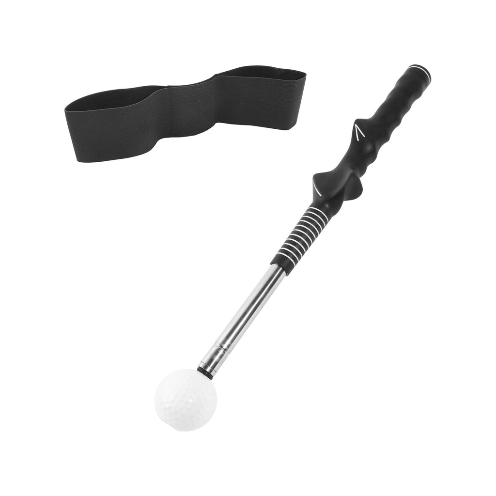 Retractable Golf Swing Training Aid, Golf Grip Trainer & Golf Swing Trainer for Warm-up, Right-Handed Golf Club for Indoor Practice, Golf Accessories - Strength & Tempo Training for Chipping Hitting