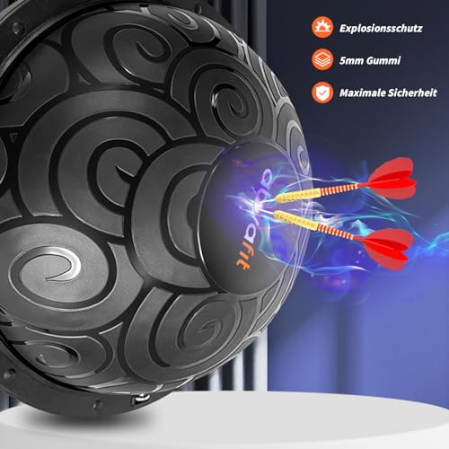 Pink Balance Ball Trainer with Resistance Bands & Pump - Anti-Burst PVC Stability Exercise for Home Gym