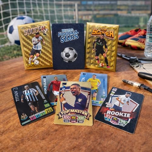 Multicolor Soccer Cards Set - 33 Unique Greatest Soccer Playing Cards - Pack of 3