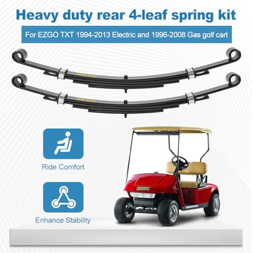 Heavy Duty Rear Leaf Spring Bushings & Sleeves for EZGO TXT 1994-Up - Durable Suspension Parts