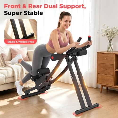 Dual Track Ab Machine with Adjustable Intensity & LCD Monitor - Black