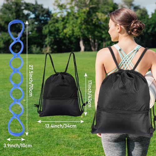 Full Body Resistance Exercise Bands Set with 7 Rings & Carry Bag