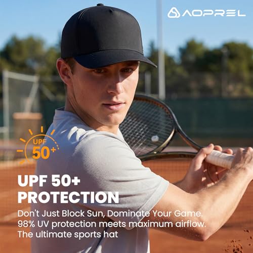 Performance Waterproof Baseball Cap for Men Women Black+Navy, S-7/7.5