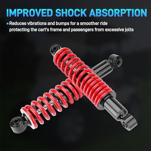 Red Heavy Duty Rear Golf Cart Shock Absorbers for Yamaha G14-G29 Models - Spring Suspension