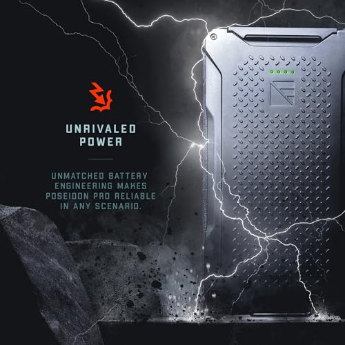 Dark Energy Poseidon Pro Black Portable Power Bank 10,000mAh Waterproof & Rugged