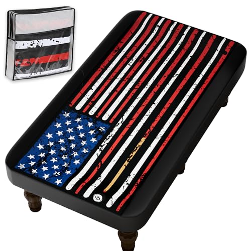 Outdoor Leather Waterproof Pool Table Cover 8FT Black Fitted for 6.5ft Billiard