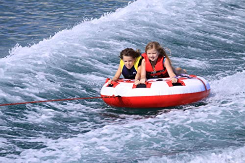 Airhead Hot Shot Towable Tube for Water Sports 1-2 Rider Inflatable Boat Tube
