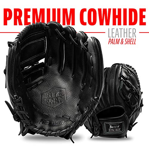 Franklin Sports CTZ5000 12-Inch Black Chrome Baseball Glove - Right Hand Throw