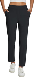 Baleaf Women's Stretch Travel Pants - Dressy Slacks with Zipper Pockets for Work & Golf | Casual Comfort