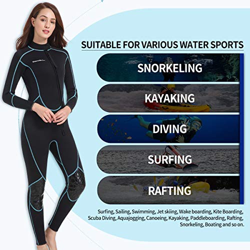 Seaskin Women's 3mm Shorty Wetsuit Full Body Diving Suit - XX-Large