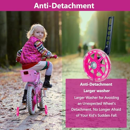 Kids Bicycle Training Wheels for 12-20 Inch Bikes - Easy Install Balance Support
