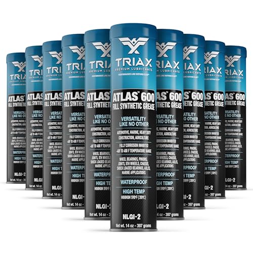 Triax Atlas 600 Full Synthetic Grease 10-Tube Pack - Ultra Duty Marine & All-Temp Wheel Bearings & Joints