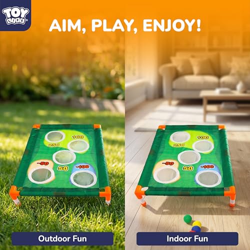 TOY Life 1 Pack Golf Cornhole Set with Chipping Mat & Foam Balls - Backyard Outdoor Golf Game for Adults & Kids