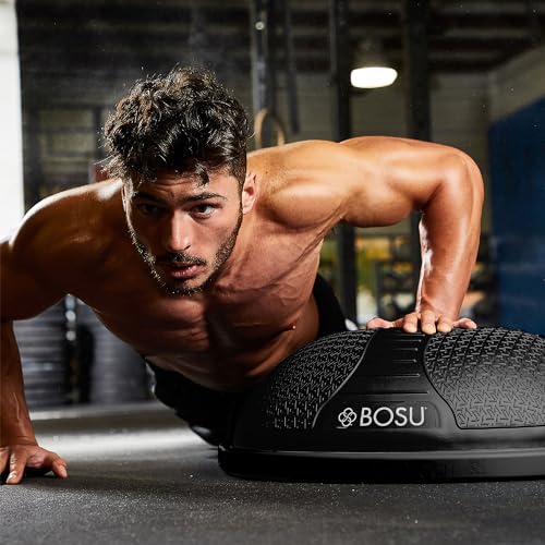 Black BOSU NexGen Balance Trainer - Half-Ball Stability Exercise Equipment, 65cm Diameter, 300lb Capacity