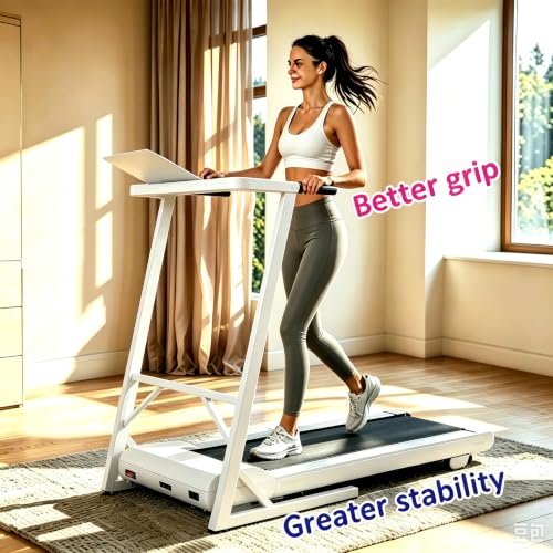 Alphaobo White Walking Pad Handle Bar for 23.6-Inch-Wide Treadmills – Safety & Support
