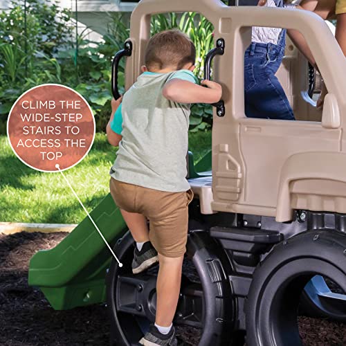 Step2 Safari Truck Climber Kids Outdoor Playset with Slide & Climbing Wall