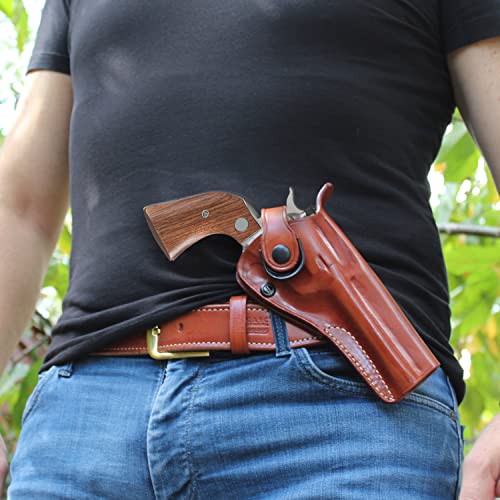 MASC OWB Leather Revolver Holster for Vaquero .45 4.62-inch, Right Hand Carry