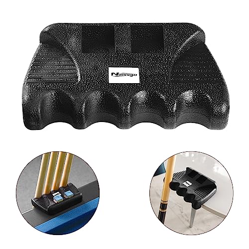 Pool Cue Stick Holder with 4 Holes - Portable Billiard Cue Rack for Tables or Desk