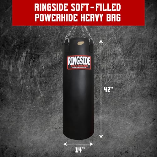 Ringside 100 lb Powerhide Heavy Bag for Boxing MMA Muay Thai - 42x14 inch