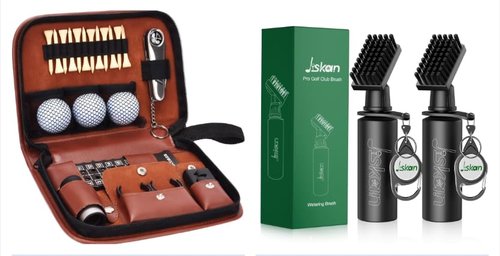 Jiskan Golf Gift Set and Brush Combo