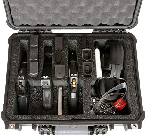 Case Club Waterproof 4-Pistol & 16-Mag Security Case - Standard Version with Silica Gel