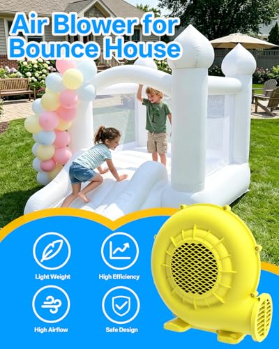 Puligoth 750W Heavy-Duty Inflatable Blower for Bouncy Castles & Water Slides