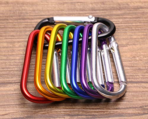 40 Pcs Aluminum Alloy D Shape Snap Hooks for Outdoor & Indoor Use