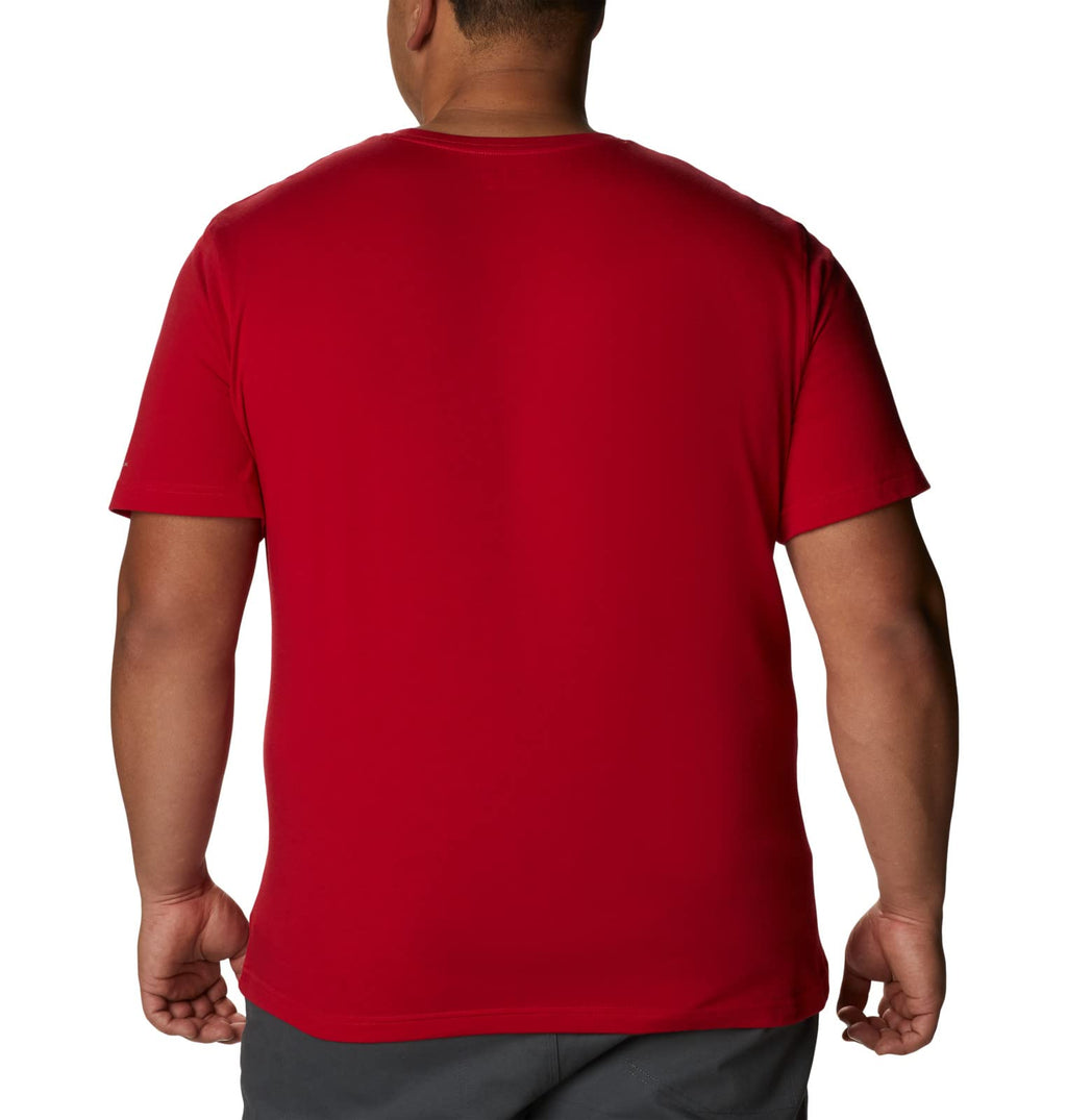 Columbia Mens Thistletown Hills Short Sleeve T-Shirt, Mountain Red, Small