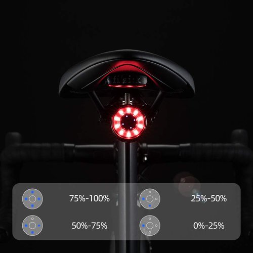 ROCKBROS Bike Tail Light Rear Bike Light Rechargeable Bike Rear Light Waterproof Bike Taillightv