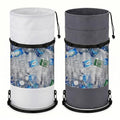 2 Pack Boat Mesh Trash Bags - White and Grey Portable Garbage Holders