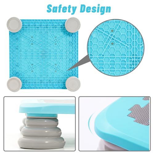 Kids Mini Trampoline 25 Inch Sensory Bouncing Board with Non-Slip Blue Base