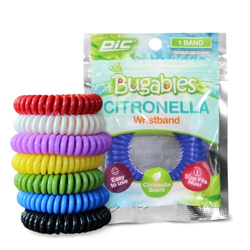 24 Pack Citronella Insect Repellent Wristbands - Resealable & Reusable